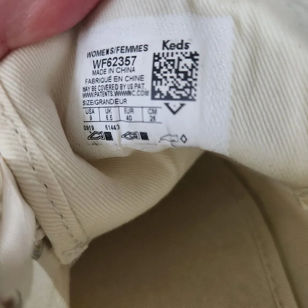 Kate Spade x Keds truly all over glitter sneakers Ivory/Cream Size 9 - Picture 9 of 13